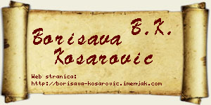 Borisava Košarović vizit kartica